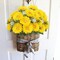 2 Bundles Yellow Daisy Artificial Cemetery Flowers for Grave Vase – 18 Heads Silk UV Resistant Outdoor Memorial Day Grave Flowers, Headstone Vase & Garden Decoration